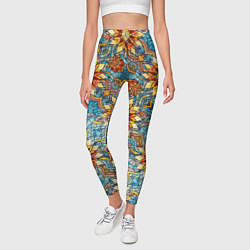 Леггинсы женские Витражная мозаика в стиле Арт Деко, цвет: 3D-принт — фото 2