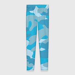 Леггинсы женские Камуфляж военный синий, цвет: 3D-принт