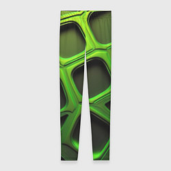 Леггинсы женские Объемные зеленые соты, цвет: 3D-принт