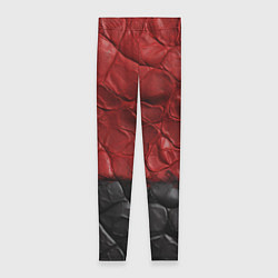 Леггинсы женские Черная красная текстура, цвет: 3D-принт