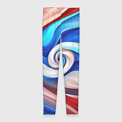 Леггинсы женские Волны в цвете флага РФ, цвет: 3D-принт