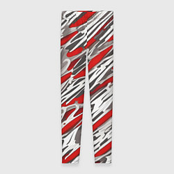 Леггинсы женские Красные полосы за субстанцией, цвет: 3D-принт