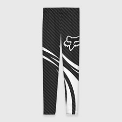 Леггинсы женские Fox carbon line - white, цвет: 3D-принт
