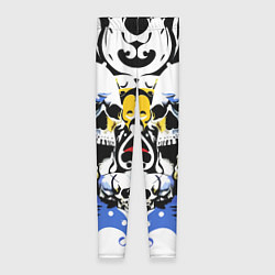 Леггинсы женские Паттерн из черепов - поп-арт, цвет: 3D-принт