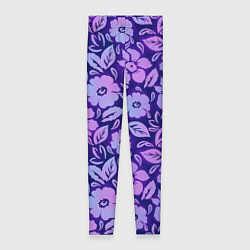 Леггинсы женские Фиолетовые цветочки, цвет: 3D-принт