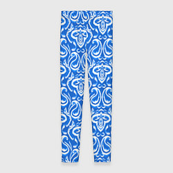 Леггинсы женские Синий этнический орнамент, цвет: 3D-принт