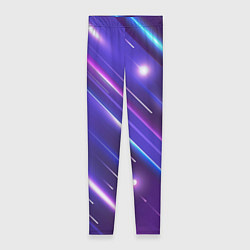 Леггинсы женские Неоновый звездопад - полосы, цвет: 3D-принт