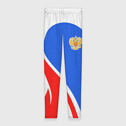 Леггинсы женские Герб РФ - white sport, цвет: 3D-принт