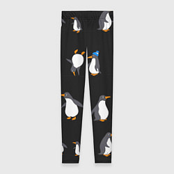 Женские легинсы Веселая семья пингвинов