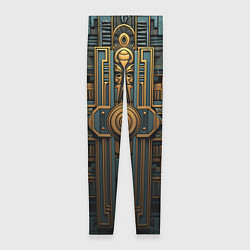 Леггинсы женские Симметрический узор в египетском стиле, цвет: 3D-принт