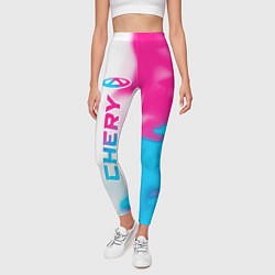 Леггинсы женские Chery neon gradient style по-вертикали, цвет: 3D-принт — фото 2