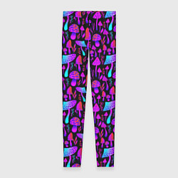 Леггинсы женские Неоновые разноцветные грибы, цвет: 3D-принт