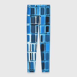 Леггинсы женские Синие прямоугольники, цвет: 3D-принт