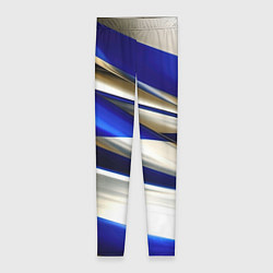 Леггинсы женские Blue white abstract, цвет: 3D-принт