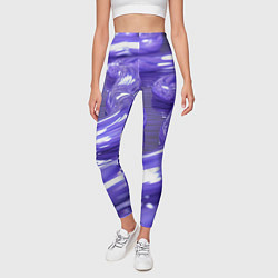 Леггинсы женские Фиолетовая вязкая абстракция, цвет: 3D-принт — фото 2