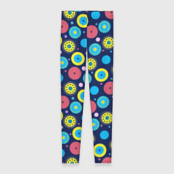 Леггинсы женские Геометрические узоры из кругов, цвет: 3D-принт