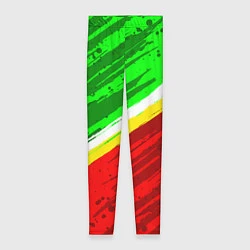 Леггинсы женские Расцветка Зеленоградского флага, цвет: 3D-принт