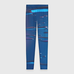 Леггинсы женские Неоновая поверхность синяя с каплями воды, цвет: 3D-принт