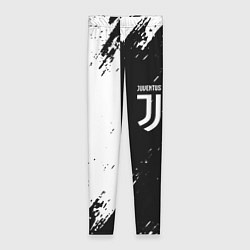 Леггинсы женские Juventus краски чёрнобелые, цвет: 3D-принт