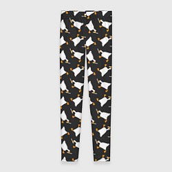 Леггинсы женские Злой гусь с ножом, цвет: 3D-принт