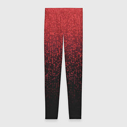 Леггинсы женские Градиент мозаика красно-чёрный, цвет: 3D-принт