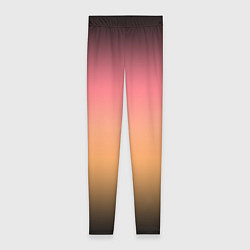 Леггинсы женские Градиент затемнённый розово-жёлтый, цвет: 3D-принт