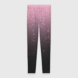 Леггинсы женские Градиент тёмный розовый брызги, цвет: 3D-принт