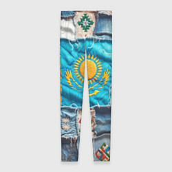 Леггинсы женские Пэчворк джинсы в Казахстане, цвет: 3D-принт