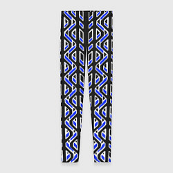 Леггинсы женские Чёрно-синий паттерн конструкция, цвет: 3D-принт