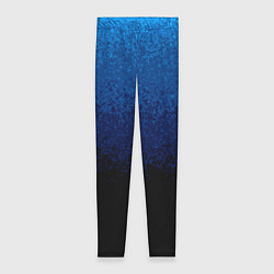 Леггинсы женские Градиент сине-чёрный текстурный, цвет: 3D-принт