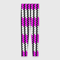 Леггинсы женские Вертикальные бело-розовые полосы, цвет: 3D-принт