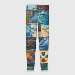 Женские легинсы Vanguard denim patchwork - ai art