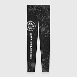 Леггинсы женские Leicester City sport на темном фоне по-вертикали, цвет: 3D-принт