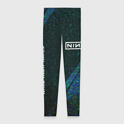 Женские легинсы Nine Inch Nails glitch blue