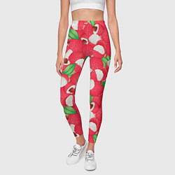 Леггинсы женские Экзотический фрукт личи, цвет: 3D-принт — фото 2