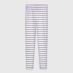 Леггинсы женские Холодный сиреневый в белую полоску, цвет: 3D-принт