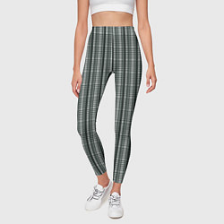 Леггинсы женские Серо-зелёный полосатый, цвет: 3D-принт — фото 2