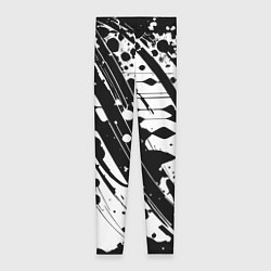 Леггинсы женские Чёрно белая абстракция - кляксы, цвет: 3D-принт