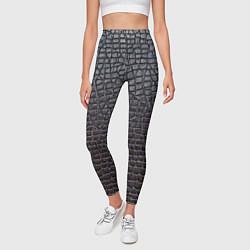 Леггинсы женские Крашеная кожа - текстура, цвет: 3D-принт — фото 2