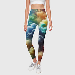 Леггинсы женские Яркий цветной дым, цвет: 3D-принт — фото 2