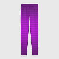Леггинсы женские Фиолетовый градиентный полосатый комбинированный у, цвет: 3D-принт