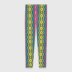 Леггинсы женские Абстрактные разноцветные вертикальные полосы, цвет: 3D-принт