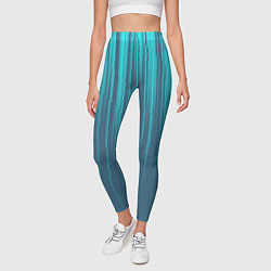 Леггинсы женские Абстракция вертикальные линии, цвет: 3D-принт — фото 2