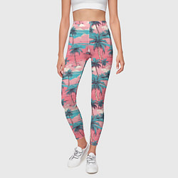 Леггинсы женские Летний закат на море паттерн-текстура, цвет: 3D-принт — фото 2