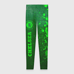 Леггинсы женские Chelsea - green gradient по-вертикали, цвет: 3D-принт