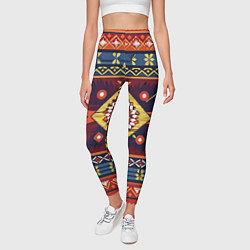 Леггинсы женские Стиль советского ковра узоры и орнамент, цвет: 3D-принт — фото 2