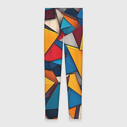 Леггинсы женские Разноцветные треугольники, цвет: 3D-принт