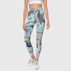 Леггинсы женские Crazy waves, цвет: 3D-принт — фото 2