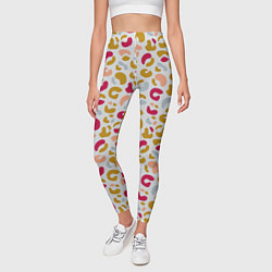 Леггинсы женские Разноцветный леопардовый узор, цвет: 3D-принт — фото 2
