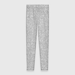Леггинсы женские Светлый серый в мелкий рисунок паттерн, цвет: 3D-принт